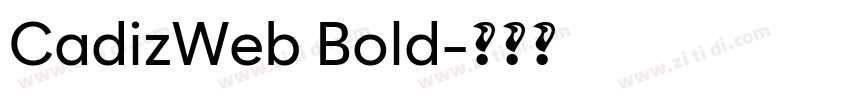 CadizWeb Bold字体转换